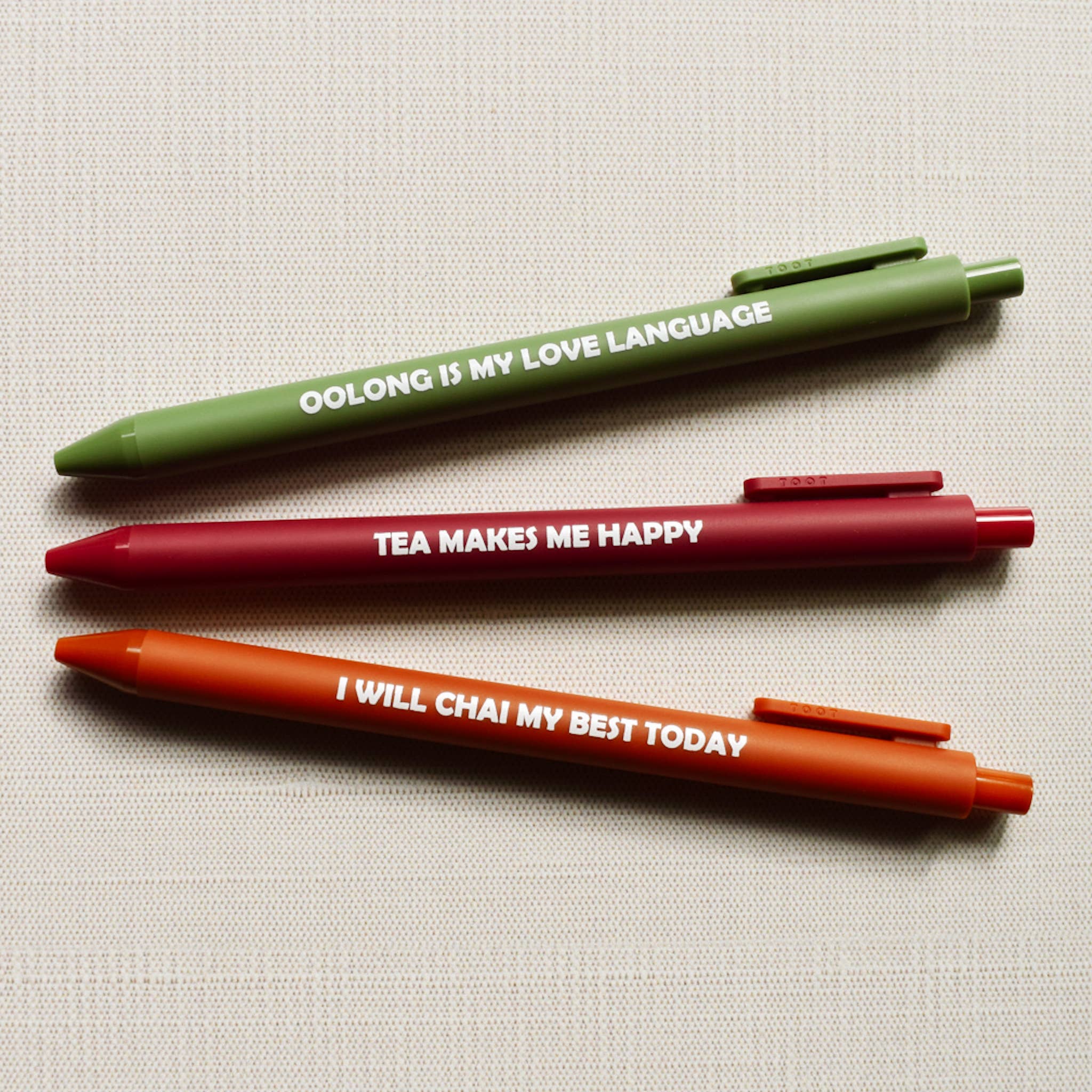 Jotter Pen Set - Tea Phrases