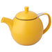 TeaLula 24 oz Curve sphere Mandarin orange yellow colored Teapot glossy surface finish and attached lid