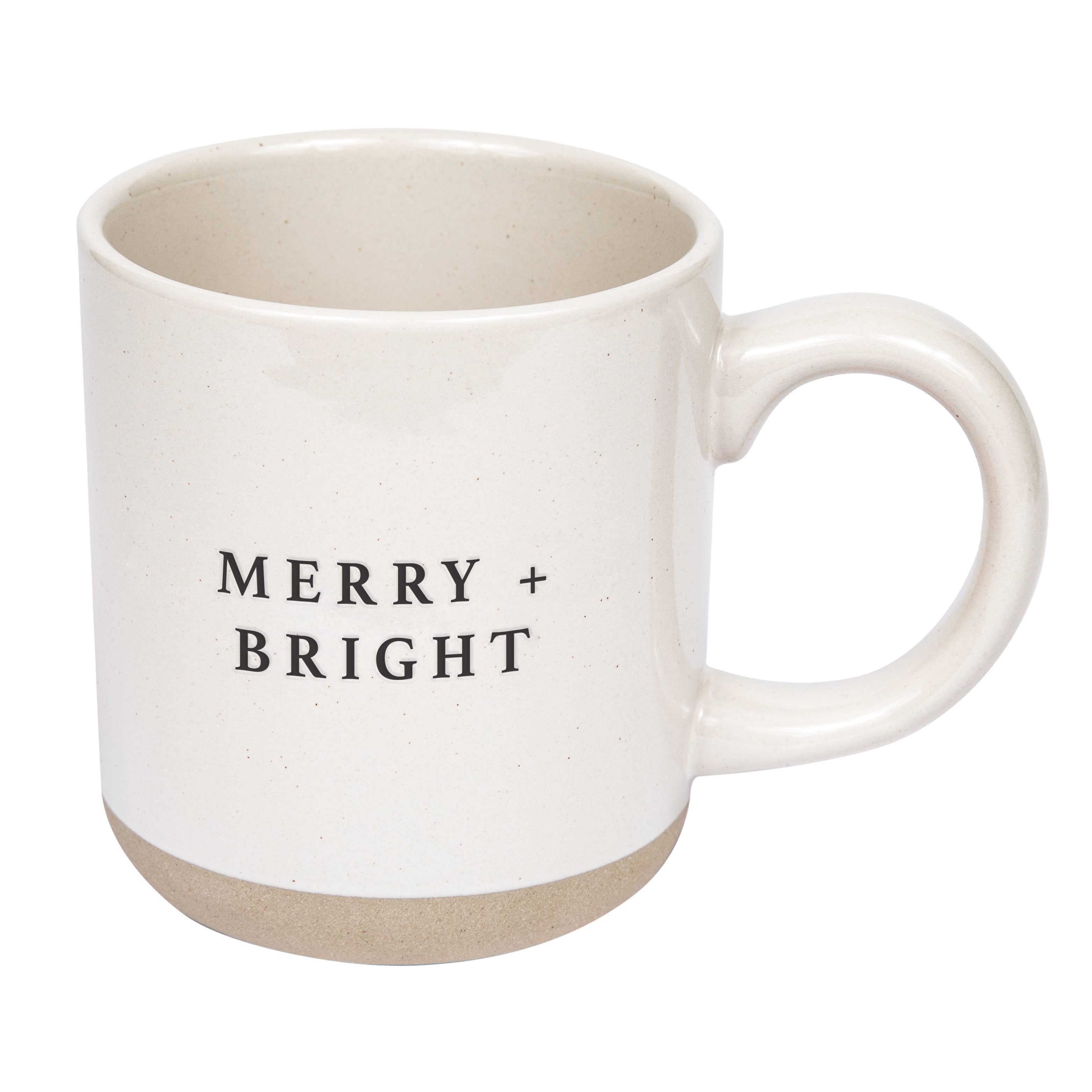 Sweet Water Decor - Merry & Bright Stoneware Coffee Mug - Christmas Decor & Gift