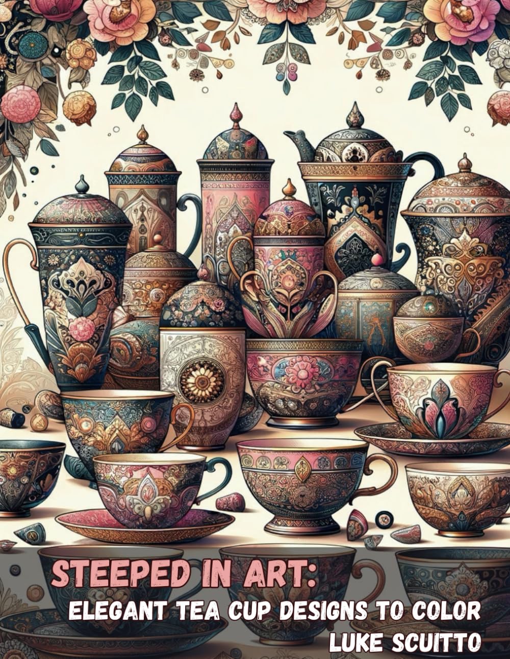 Steeped in Art: Elegant Tea cup Designs to Color