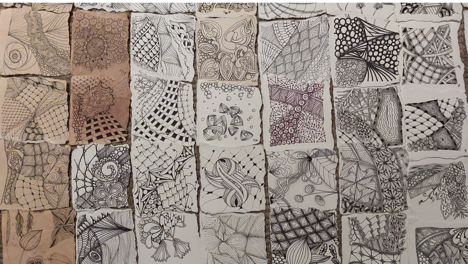 Zentangle-inspired art by Julie Tiu. Julie is a Certified Zentangle Teacher and Certified Tea Specialist.