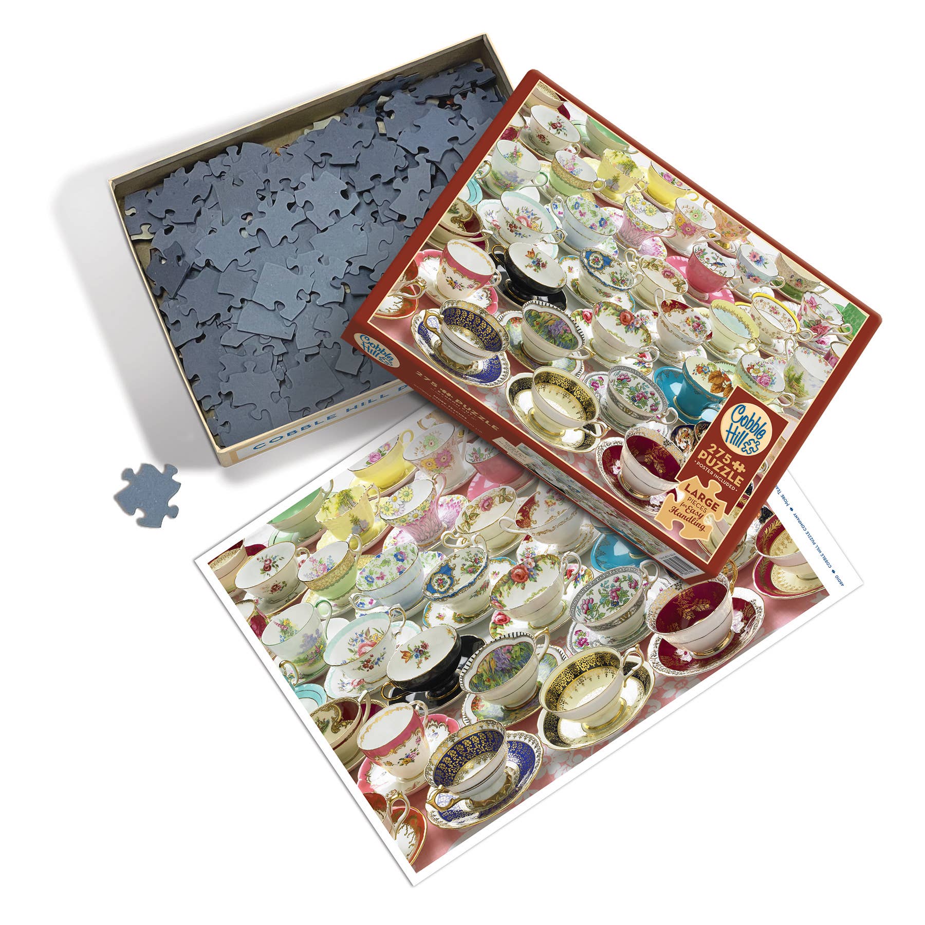 Outset Games and Cobble Hill Puzzles - More Teacups 275pc puzzle