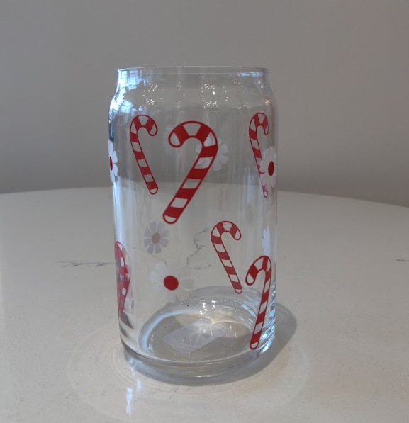 Holiday Beer Can Glass