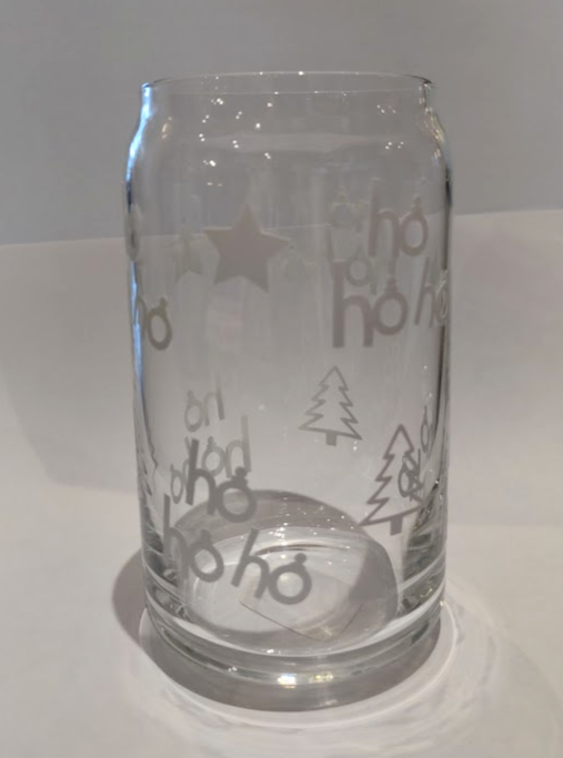 Holiday Beer Can Glass