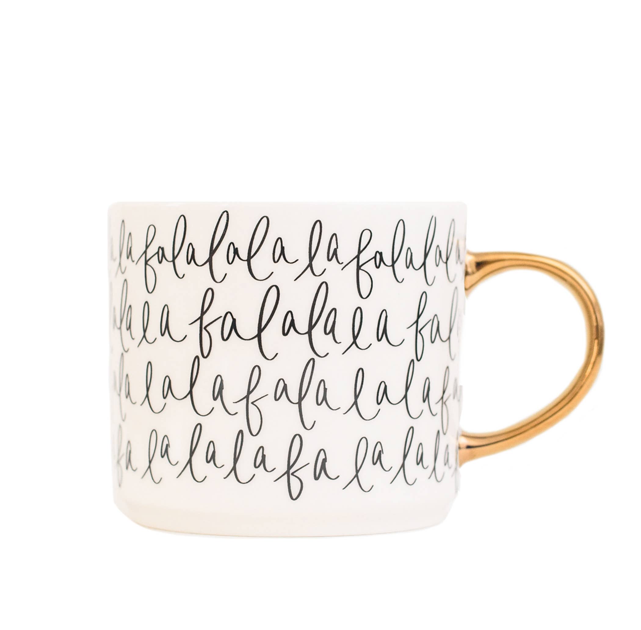 Sweet Water Decor - Fa La La Gold Tile Coffee Mug - Home Decor & Gifts