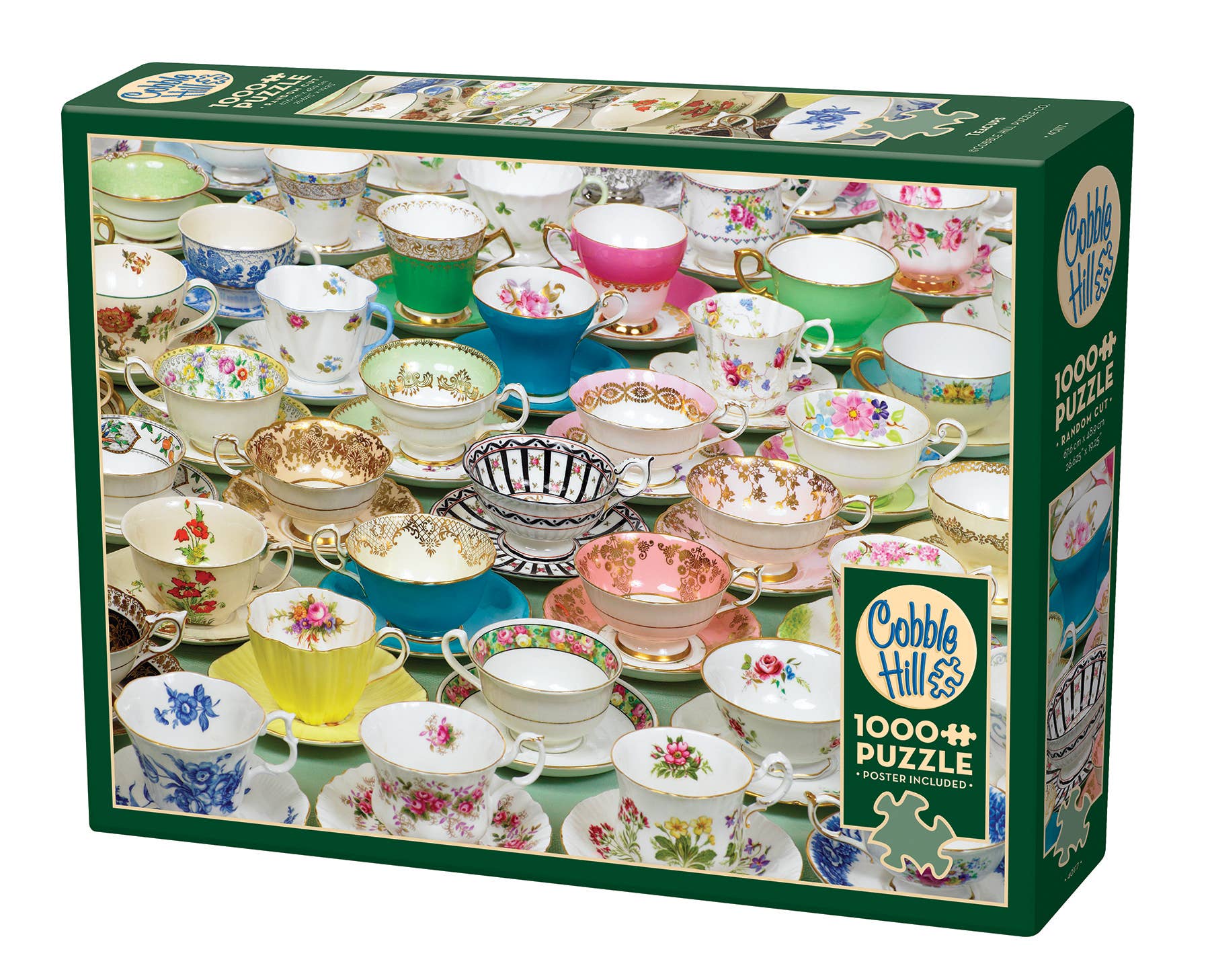 Outset Games and Cobble Hill Puzzles - Teacups 1000pc puzzle