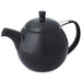 TeaLula 24 oz Curve sphere black graphite Teapot glossy surface finish and attached black lid