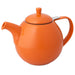 TeaLula 45 oz Curve carrot orange colored Teapot glossy surface with lid