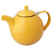 TeaLula 45 oz Curve Mandarin yellow orange colored Teapot glossy surface with lid